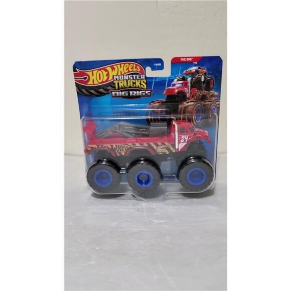 Hot Wheels Monster Trucks Big Rigs The 909 6-Wheel Red Monster Truck 2024 Die-Ca - Picture 2 of 9
